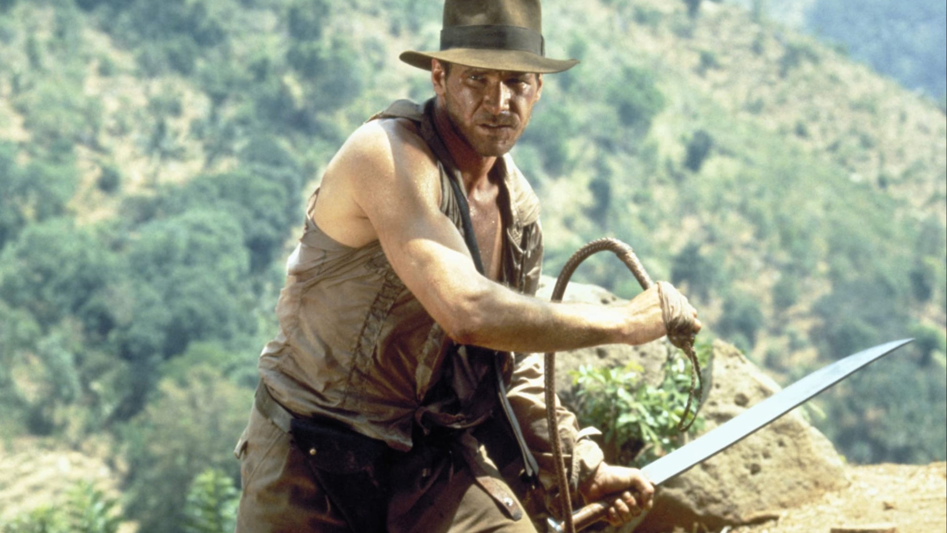 Harrison Ford dans Indiana Jones et le Temple Maudit