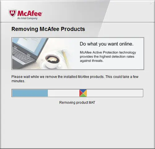 Exécutez l'outil McAfee Consumer Product Removal (MCPR)