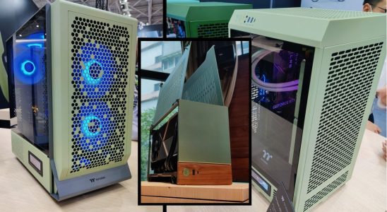 Some examples of matcha green PC cases.