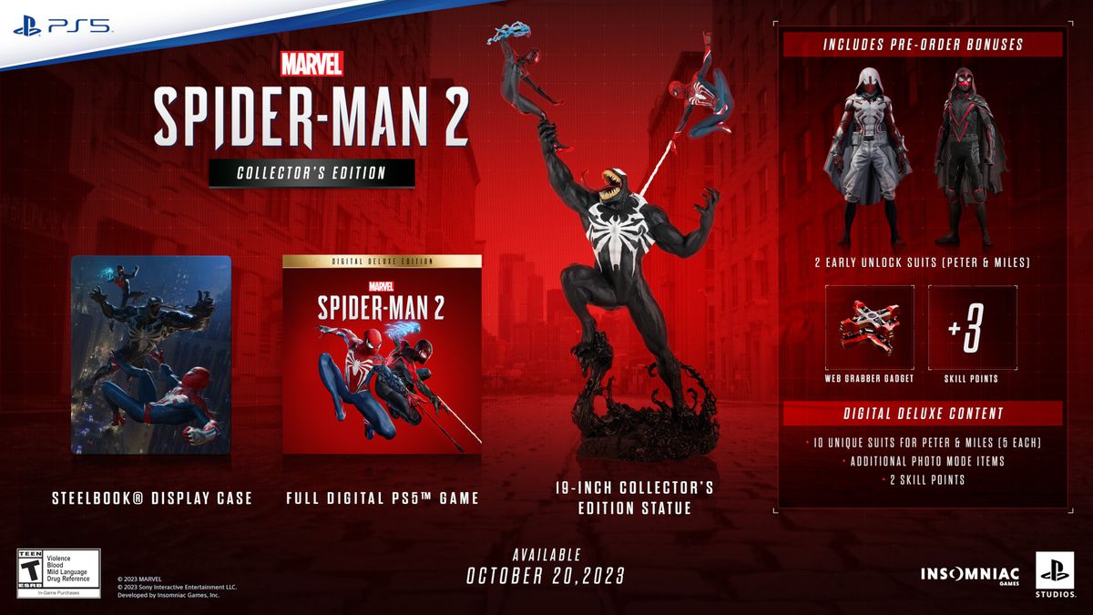 L'édition collector de Marvel's Spider-Man 2, avec une statue géante de Venom