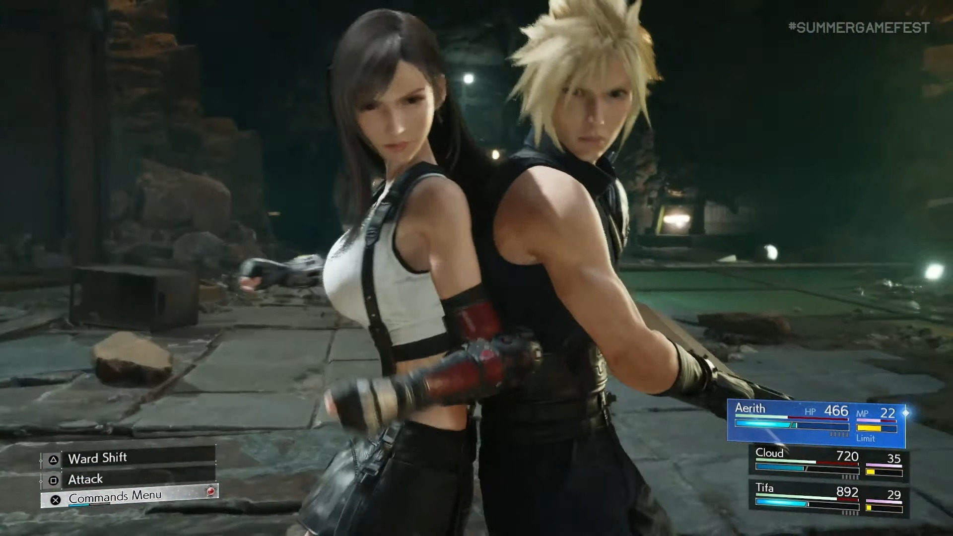 Tifa et Cloud se battent dos à dos dans la capture d'écran de Final Fantasy 7 Rebirth
