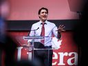 Le premier ministre Justin Trudeau prononce un discours liminaire au Congrès national libéral de 2023 à Ottawa le 4 mai 2023.
