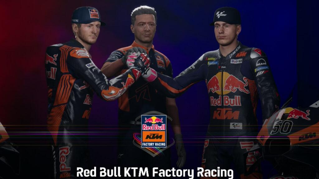 Signature du MotoGP 23 pour l'équipe KTM, carrière
