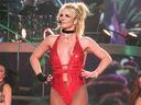 Britney Spears se produit lors d'un concert à Las Vegas en janvier 2018.