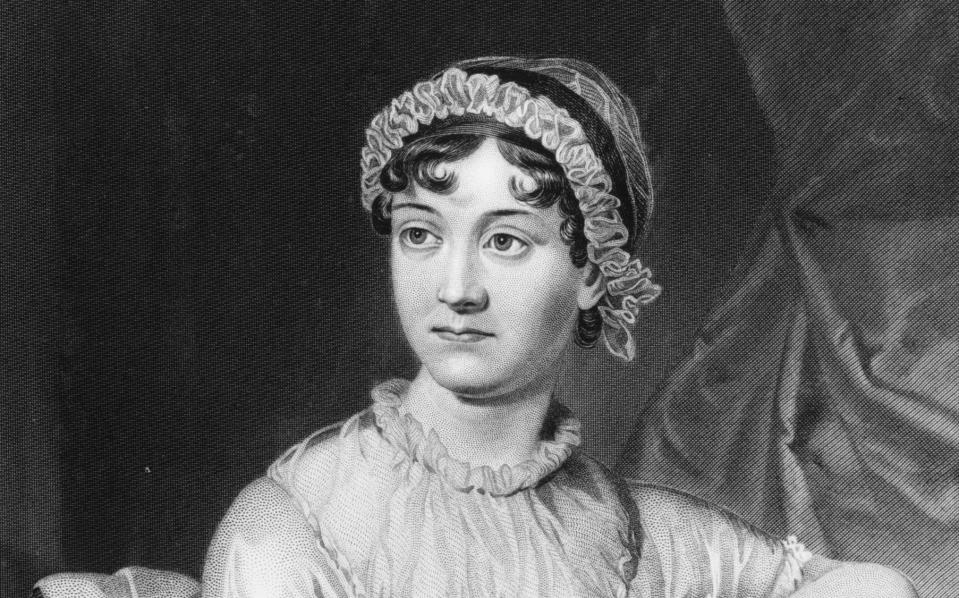 La romancière anglaise Jane Austen d'après un portrait de famille original - Hulton Archive/Hulton Archive