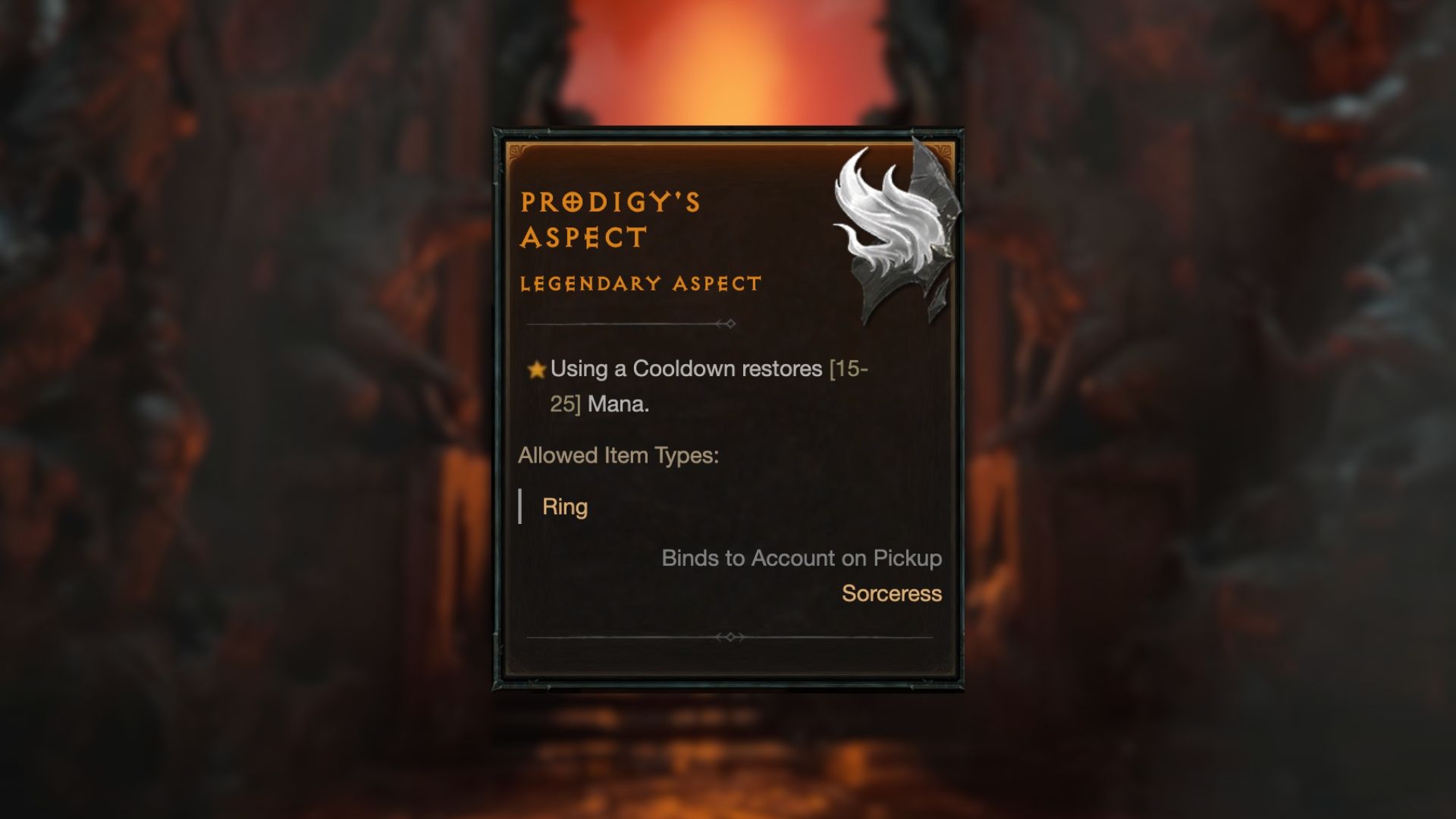 L'aspect du prodige dans Diablo 4