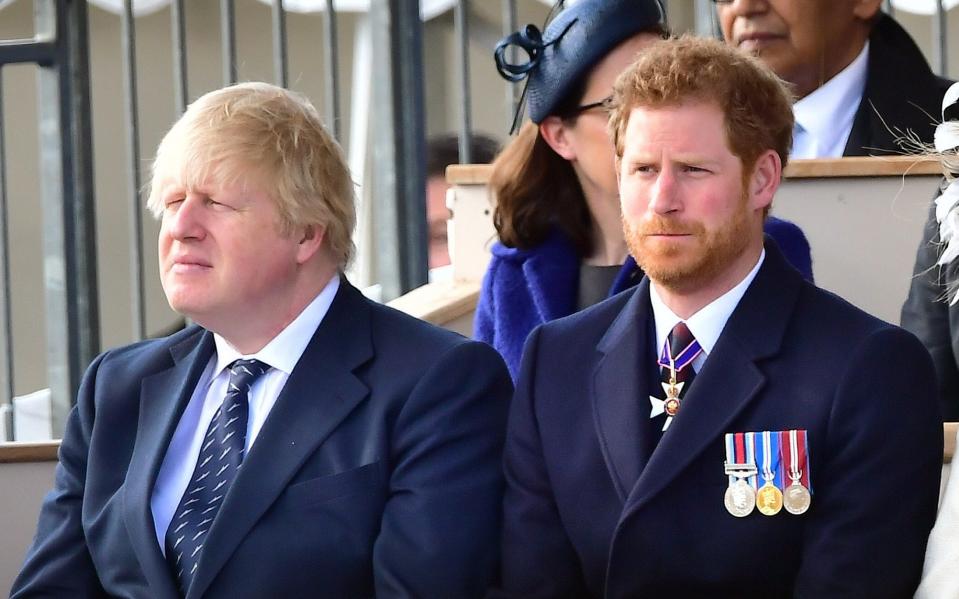 Boris Johnson et le prince Harry - Dominic Lipinski/PA Wire