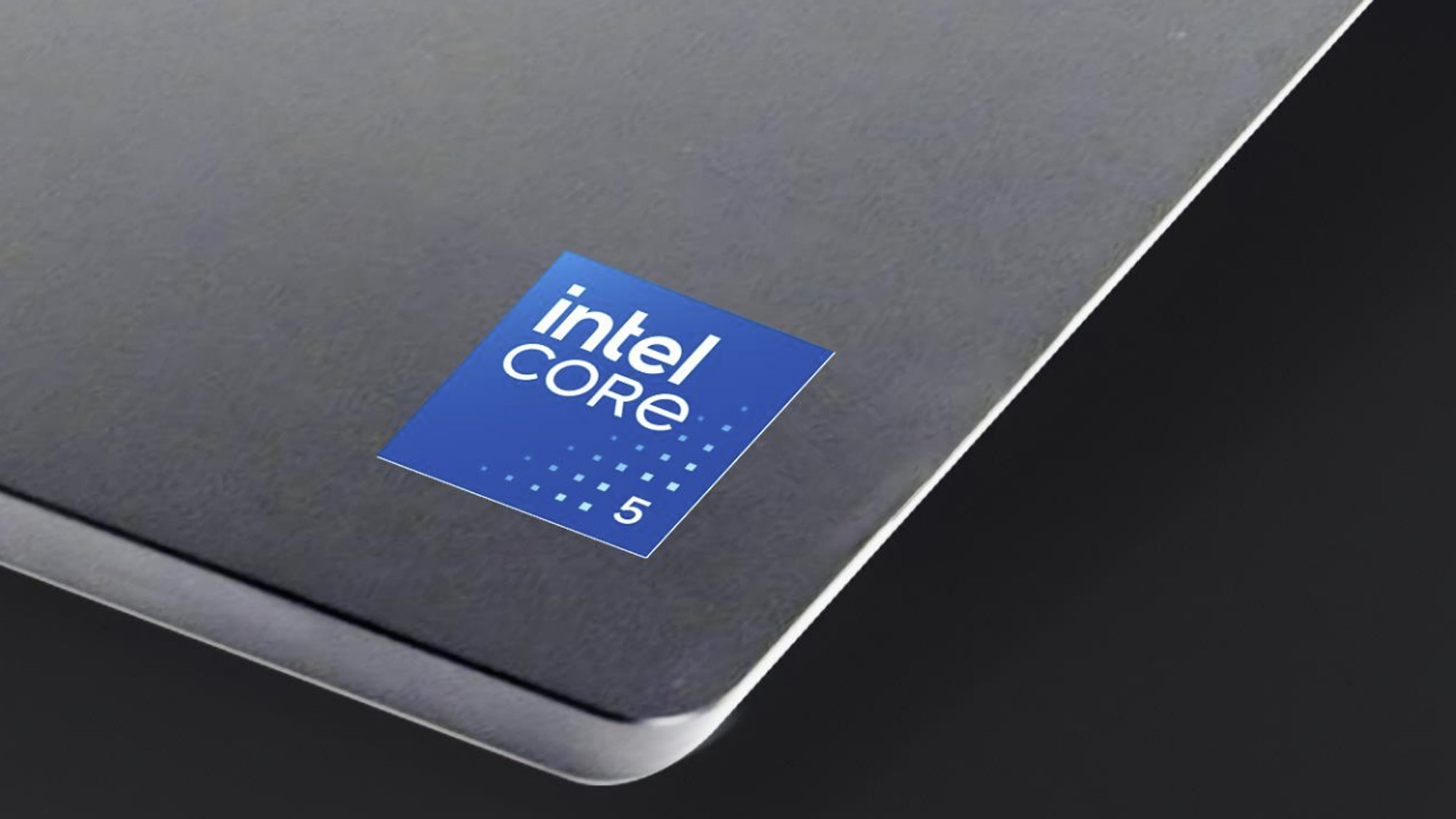 Le nouveau badge Intel Core 5 sur un ordinateur portable