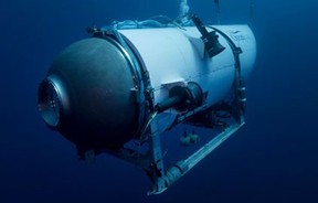 Cette photo non datée fournie par OceanGate Expeditions en juin 2021 montre le submersible Titan de la société.