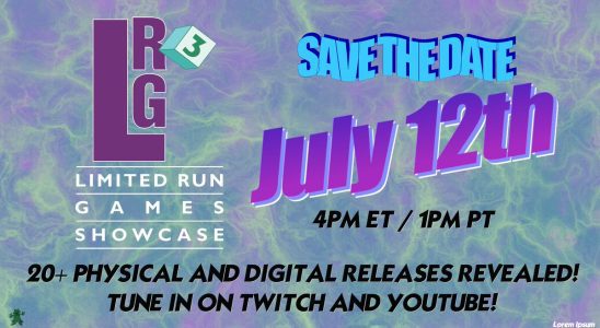 La vitrine Limited Run Games LRG3 annoncée pour le 12 juillet