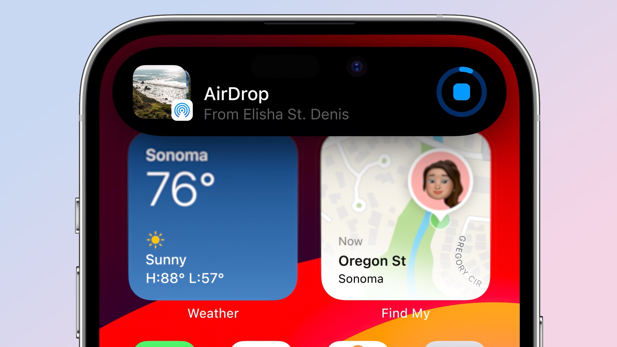 iOS 17 AirDrop partageant des fichiers volumineux
