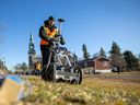 Les Premières Nations de Star Blanket ont commencé des recherches au radar pénétrant dans le sol sur le terrain de l'ancien pensionnat indien le lundi 8 novembre 2021 à Lebret, en Saskatchewan.