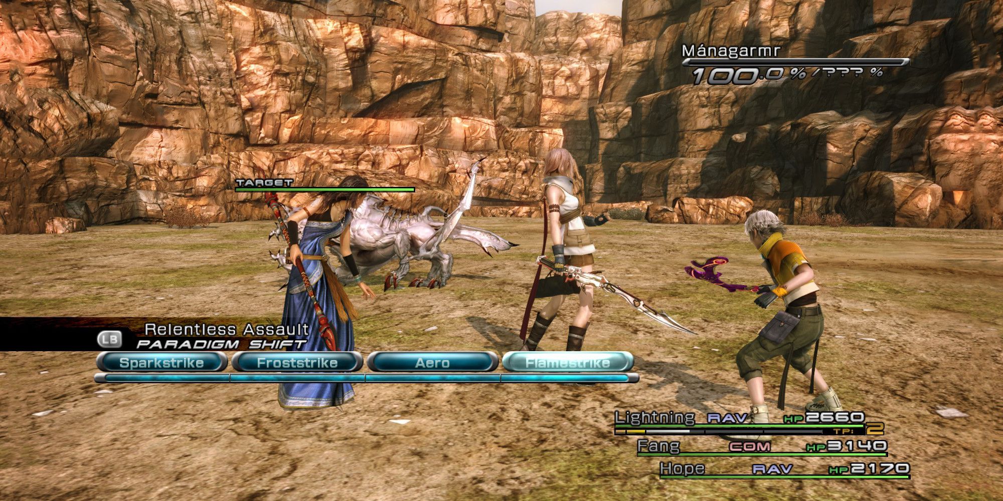 Combat au tour par tour dans Final Fantasy XIII