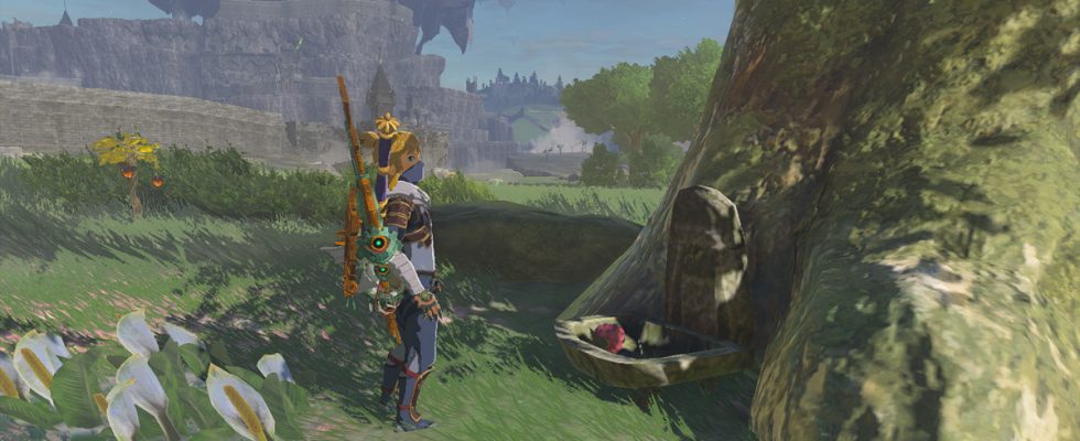 Les cerisiers en fleurs dans Zelda : Tears of the Kingdom cachent un secret utile
