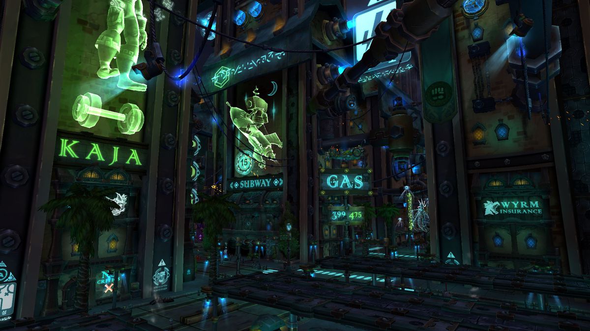 Une ville gobeline de World of Warcraft, créée avec le client fan Epsilon.