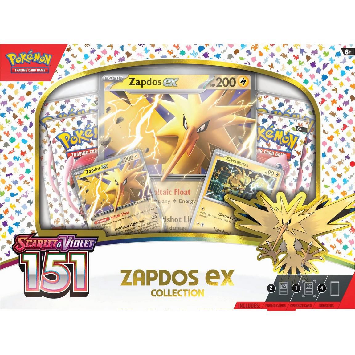 Une boîte de collection Zapdos ex de Pokémon Scarlet et Violet : 151 TCG