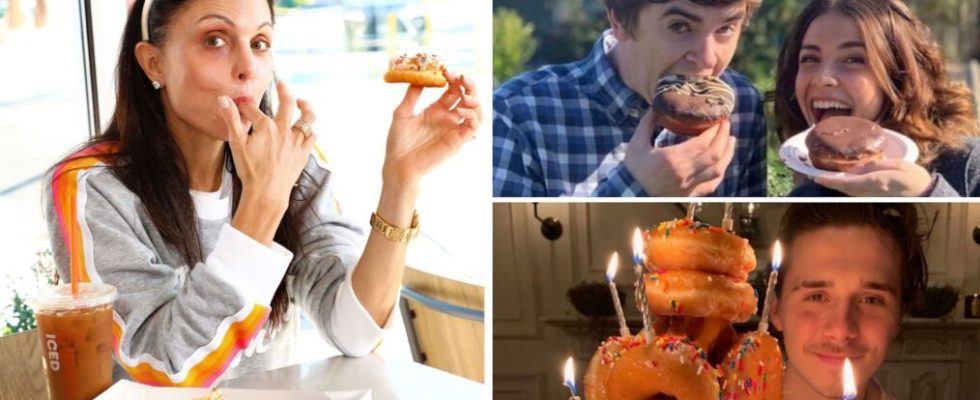 Celebrities with donuts