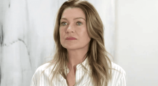 Meredith Grey looks surprised on Grey