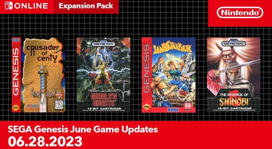 Nintendo has just added four new games to the Sega Genesis library of Nintendo Switch Online + Expansion Pack: Crusader of Centy, Ghouls n Ghosts, Landstalker, and The Revenge of Shinobi.
