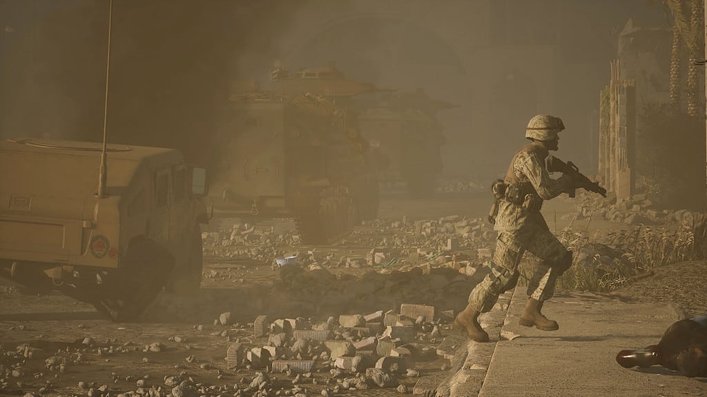 Soldat en scène de bataille en six jours à Fallujah