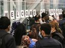 Réfugiés afghans arrivant à Vancouver en février 2022.