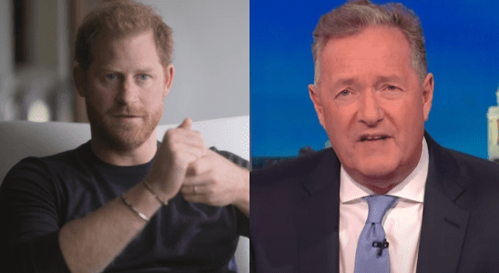 Prince Harry in Harry & Meghan and Piers Morgan on Piers Morgan Uncensored.