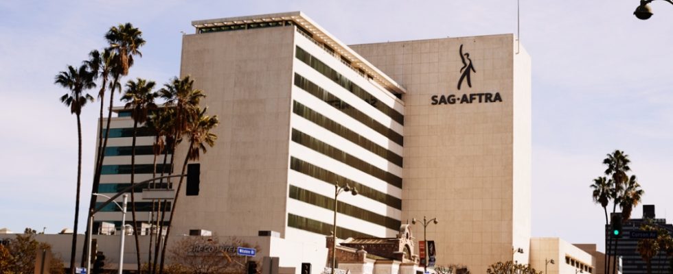 The SAG-AFTRA Building in Los Angeles, California on February 16, 2021.
