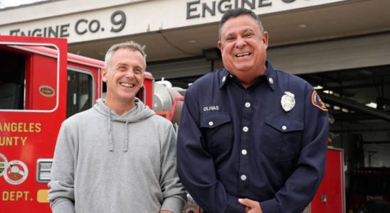 David Eigenberg and Capt. Dan Olivas for LA Fire & Rescue