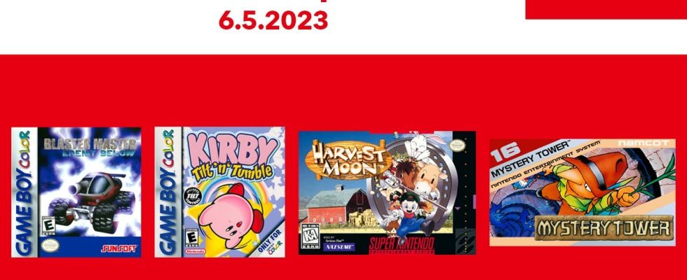 Nintendo Switch Online ajoute Kirby Tilt 'n' Tumble, Mystery Tower, Harvest Moon, Blaster Master: Enemy Below