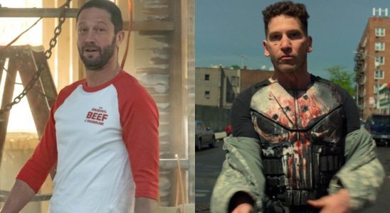 From left to right: Ebon Moss-Banchrach as Richie on The Bear and Jon Bernthal as The Punisher in The Punisher.