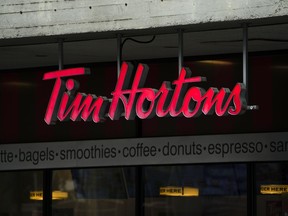 La signalisation Tim Hortons est photographiée à Ottawa le mercredi 7 septembre 2022.