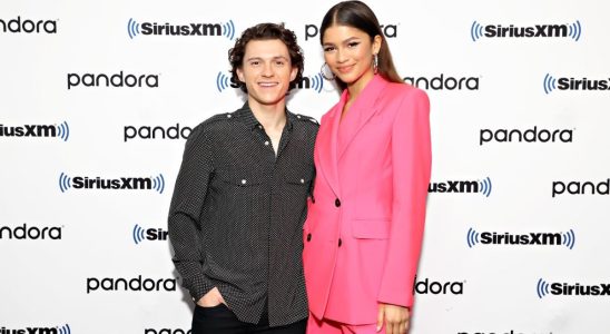 NEW YORK, NEW YORK - DECEMBER 10: Tom Holland and Zendaya attend SiriusXM’s Town Hall with the cast of Spider-Man: No Way Home on December 10, 2021 in New York City.