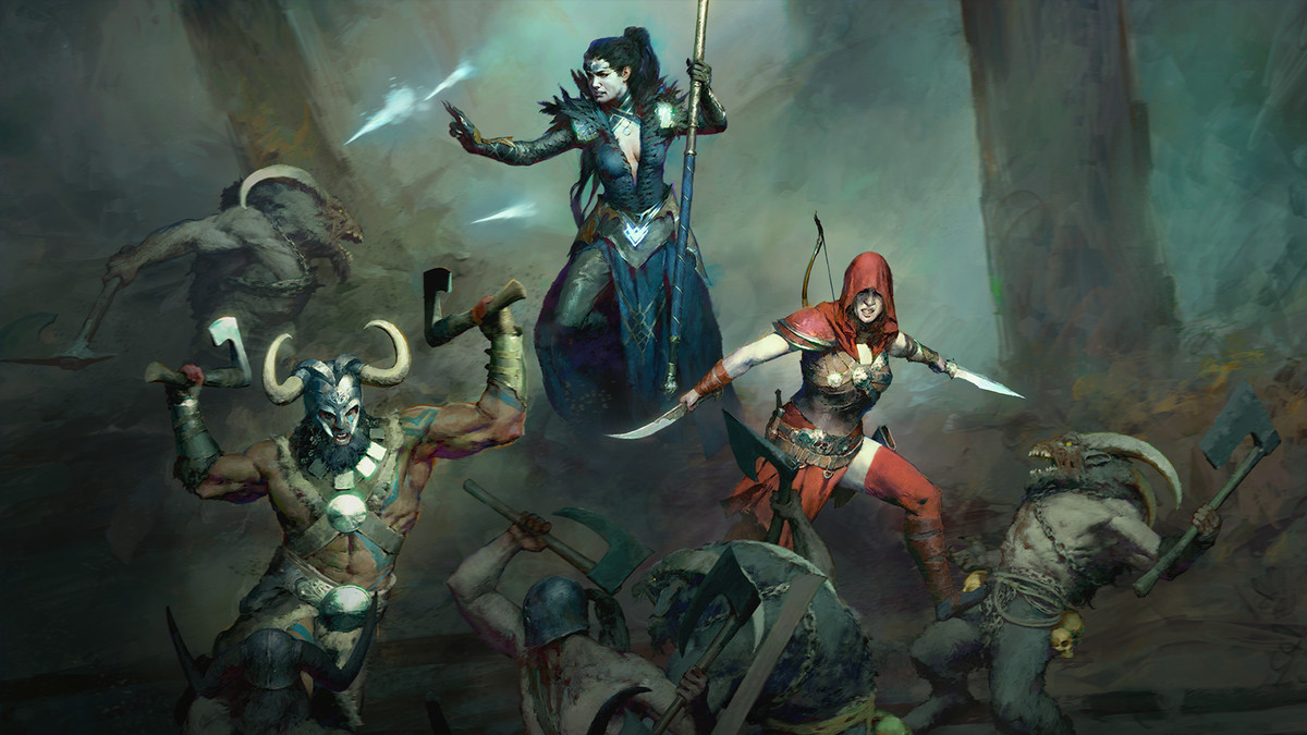 Les classes Nécromancien, Barbare et Voleur de Diablo 4 combattent les ennemis