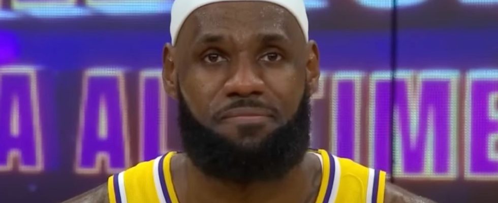 LeBron James during Lakers game