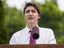 Le premier ministre Justin Trudeau fait une annonce sur le financement des services de garde à Mississauga le mercredi 28 juin 2023. 