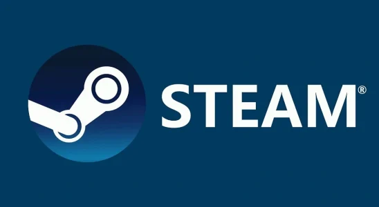 Steam logo on a dark blue background.