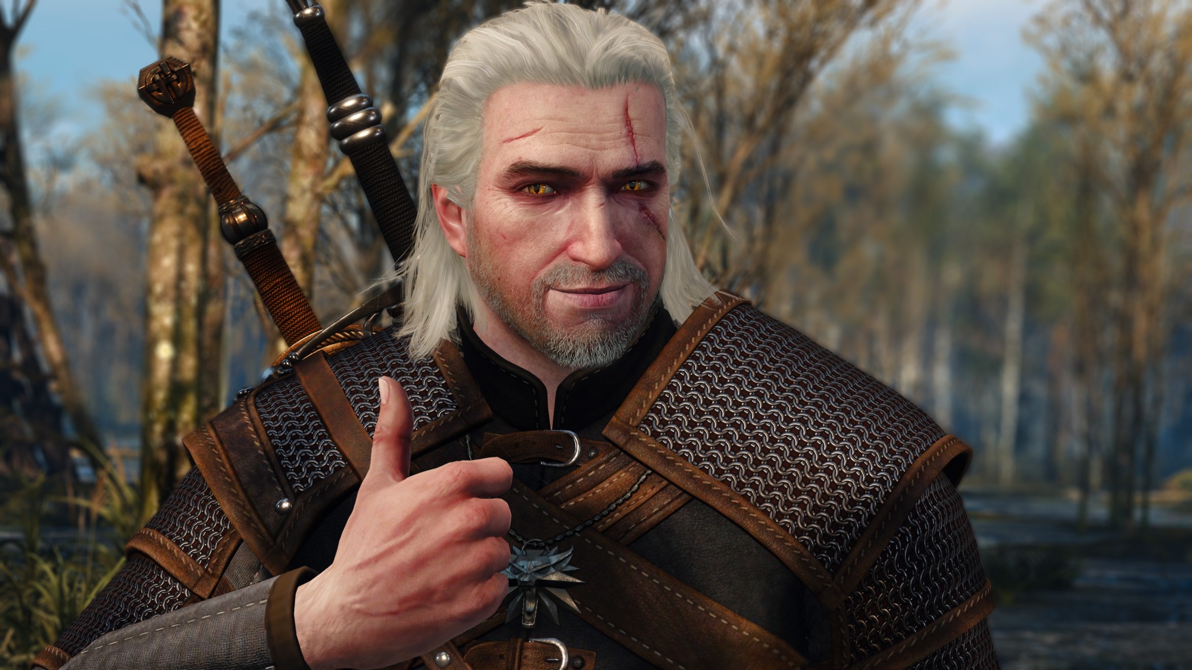 Geralt lève le pouce