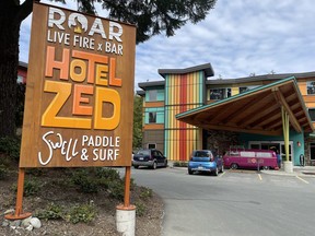 L'entrée de l'hôtel Zed, l'hébergement le plus relaxant de Tofino.  (EDDIE CHAU/Réseau Postmédia)