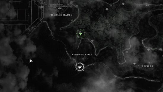 Carte Destiny 2 montrant l'emplacement de Xur dans l'EDZ.