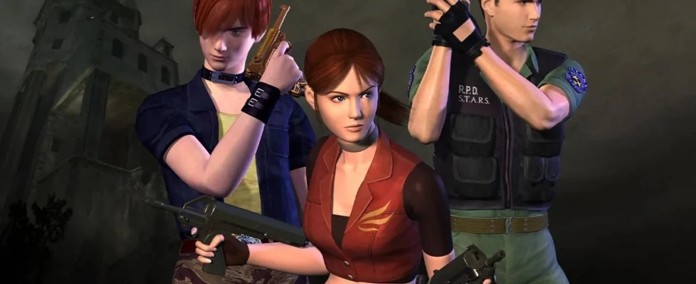 Resident Evil Code Veronica: Steve Burnside, Claire Redfield, and Chris Redfield.
