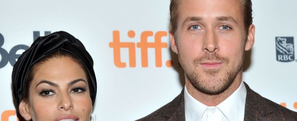 Ryan Gosling and Eva Mendes at premiere of The Place Beyond the Pines