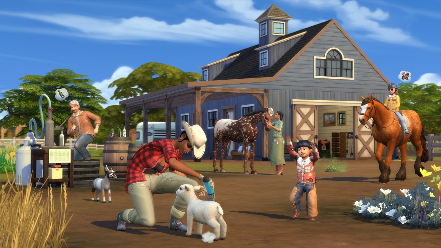 Le ranch de chevaux Les Sims 4