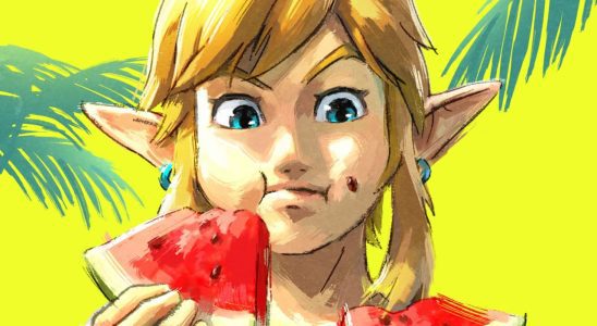 Aléatoire: Link profite d'une gâterie sucrée dans l'art des vacances d'été de Nintendo