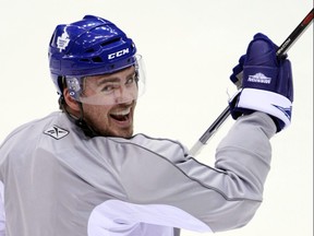 Mike Van Ryn en tant que joueur avec les Maple Leafs en 2009. Fichiers postmédia.
