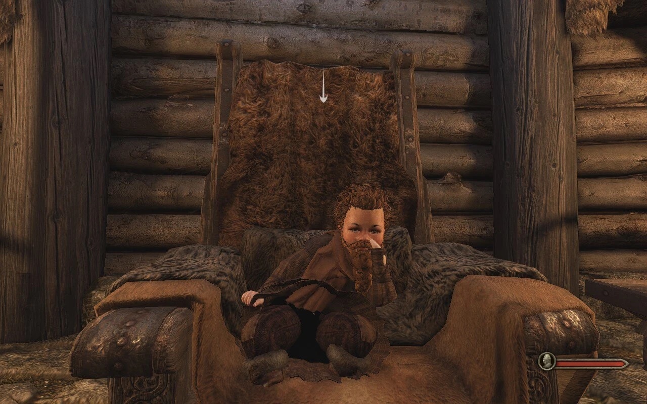 Un bébé roi barbu se prélasse sur un trône dans Mount and Blade 2: Bannerlord.
