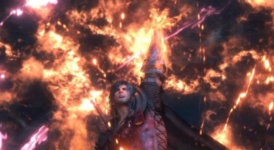 Final Fantasy 16 protagonist Clive conjures up a magic fireball