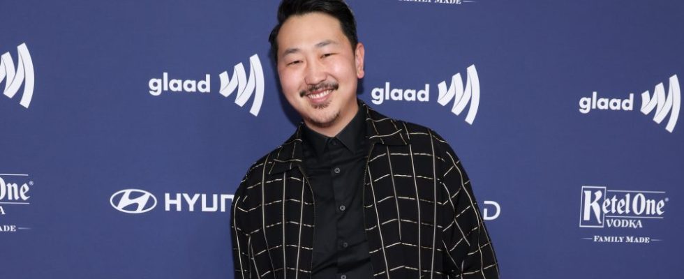 Andrew Ahn at the 34th GLAAD Media Awards held at The Beverly Hilton Hotel on March 30, 2023 in Beverly Hills, California.
