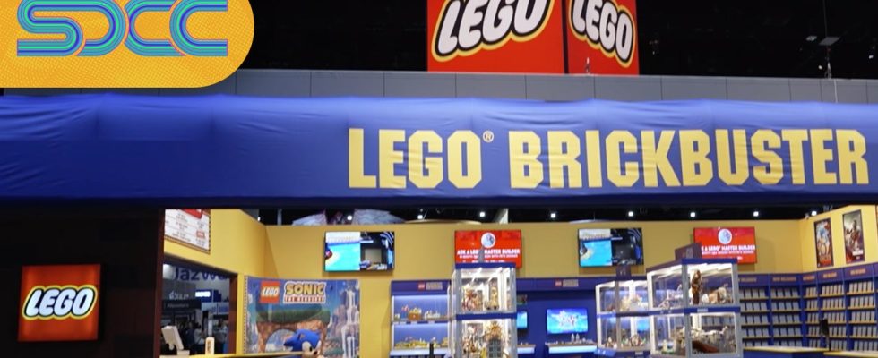 Aperçu du stand LEGO - Visite guidée de Brickbuster |  Comic Con 2023