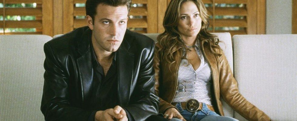 Jennifer Lopez and Ben Affleck in Gigli.