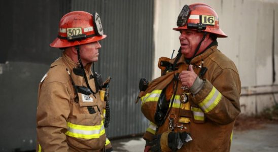 Firefighters talking on NBC